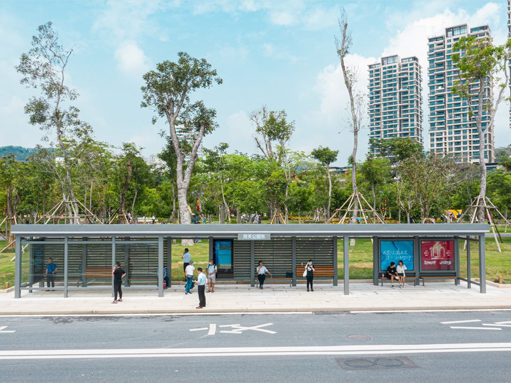 珠海情侣路智慧公交候车亭